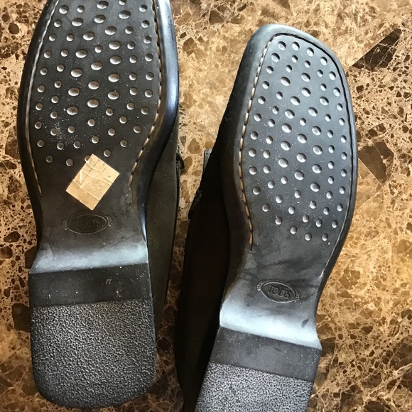 Tod's Loafers Suede Leather Driving Shoes Kiltie Fringe Moccasins - Picture 4 of 7